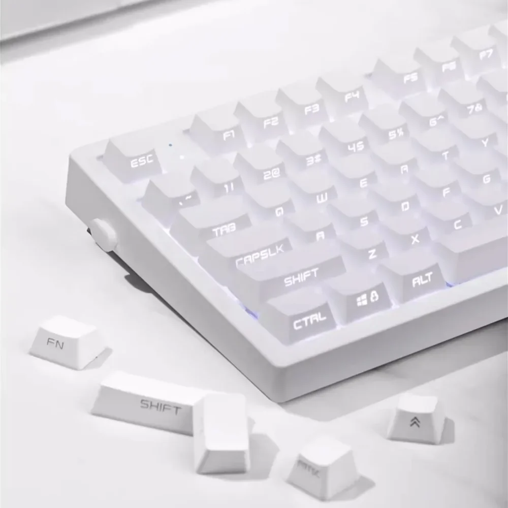 

Side-engraved OEM Keycaps PBT 131 Keys Translucent Simple Personalized for Gaming Mechanical Keyboards MX Switches