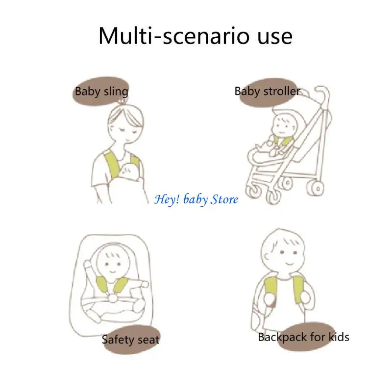

Q1FE Seatbelt Covers for Kids Belt Cushion Cover Infant Baby Car Neck Pad