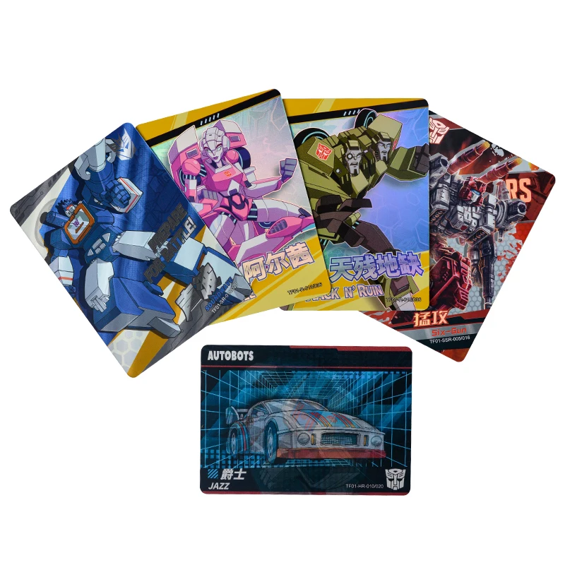 KAYOU Transformers Cards Anime AUTOBOT Optimus Prime Bumblebee Wheeljack Megatron Ratchet Starscream Collection Cards Toy