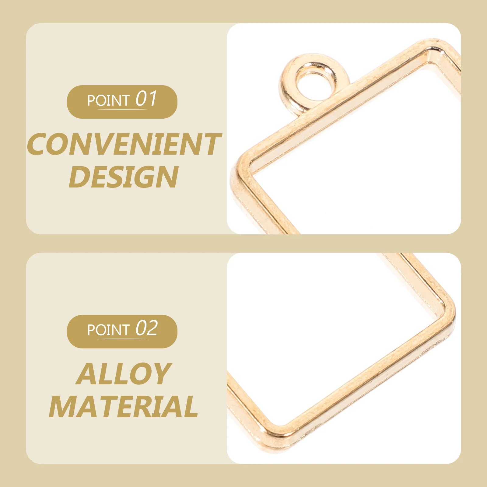 

50Pcs Open Bezel Pendant Charms Alloy Resin Bases Small Jewelry Making Supplies DIY Bracelets Necklaces Accessories