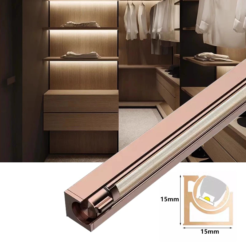 Led Cabinet Light Bar Surface Mounted Rotatable Adjustable Angle Wardrobe Line Light Wine Cabinet Display Cabinet Layer Light