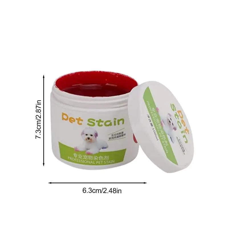 Pet Hair Dye Cream 100ML Dog Hair Coloring Agent Easy To Use Pet Hair Dye Plant Extract Bright Color Pet Hair Dye Fashionable