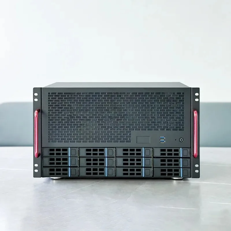 Spot12-Bay NAS  – Supports ATX Motherboard & Power Supply, 8 Full-Height Slots, Enterprise/Home QNAP Synology AIO Server Case