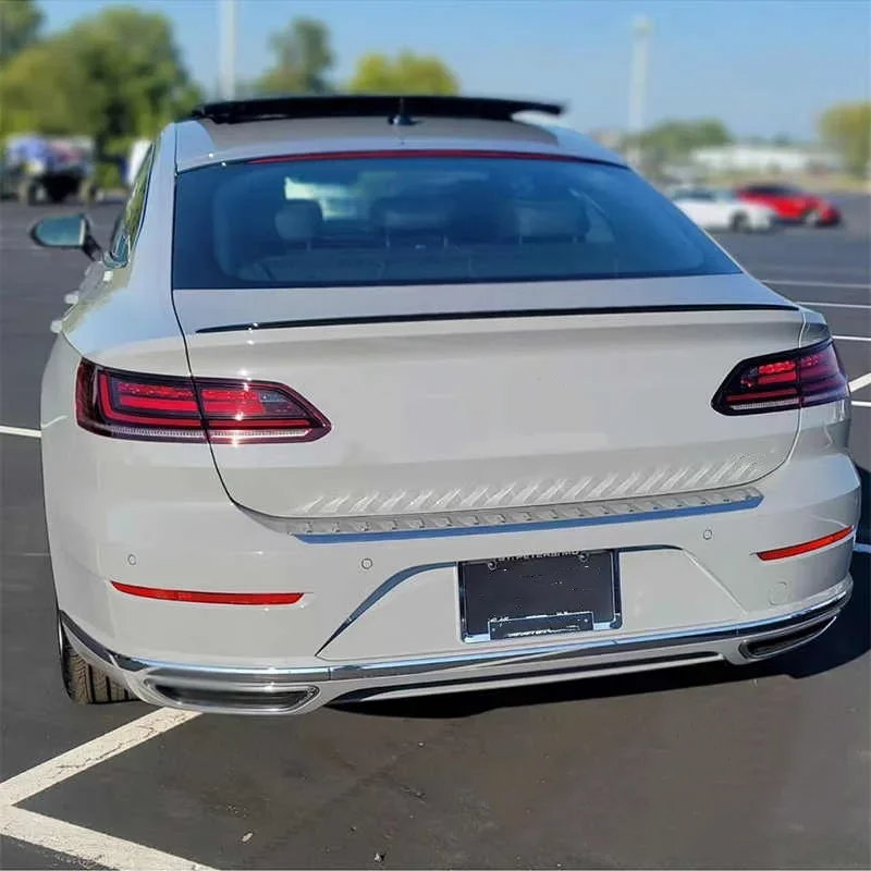 جناح سبويلر خلفي أسود لامع لسيارة Volkswagen VW Arteon CC 2019 2020 2021 2022 2023 أطقم سبويلر خلفية ضبط ABS