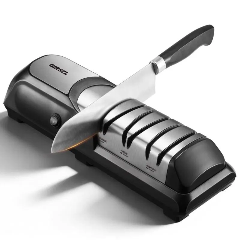 Professional Electric Knife Sharpener Grade 3 Diamond Knife Sharpener System for Kitchens