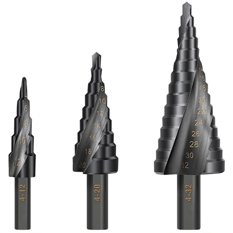 

AT29-3 инструменты для сверления металлических отверстий со шнековым сверлом, метрическое ступенчатое сверло (4-12/20/32 мм)