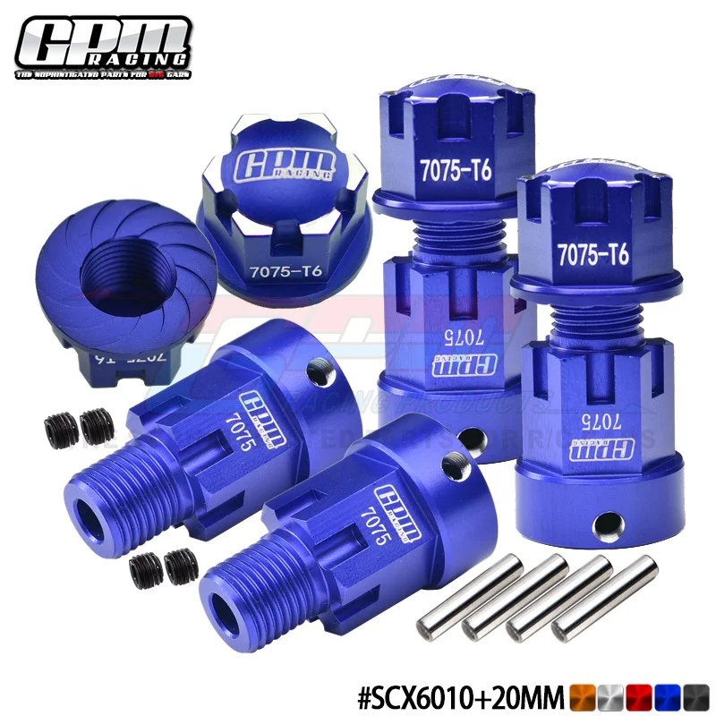 GPM سبائك الألومنيوم 7075-T6 محول موسع + 20 مللي متر لسيارة AXIAL 1/6 SCX6 JEEP RC #2