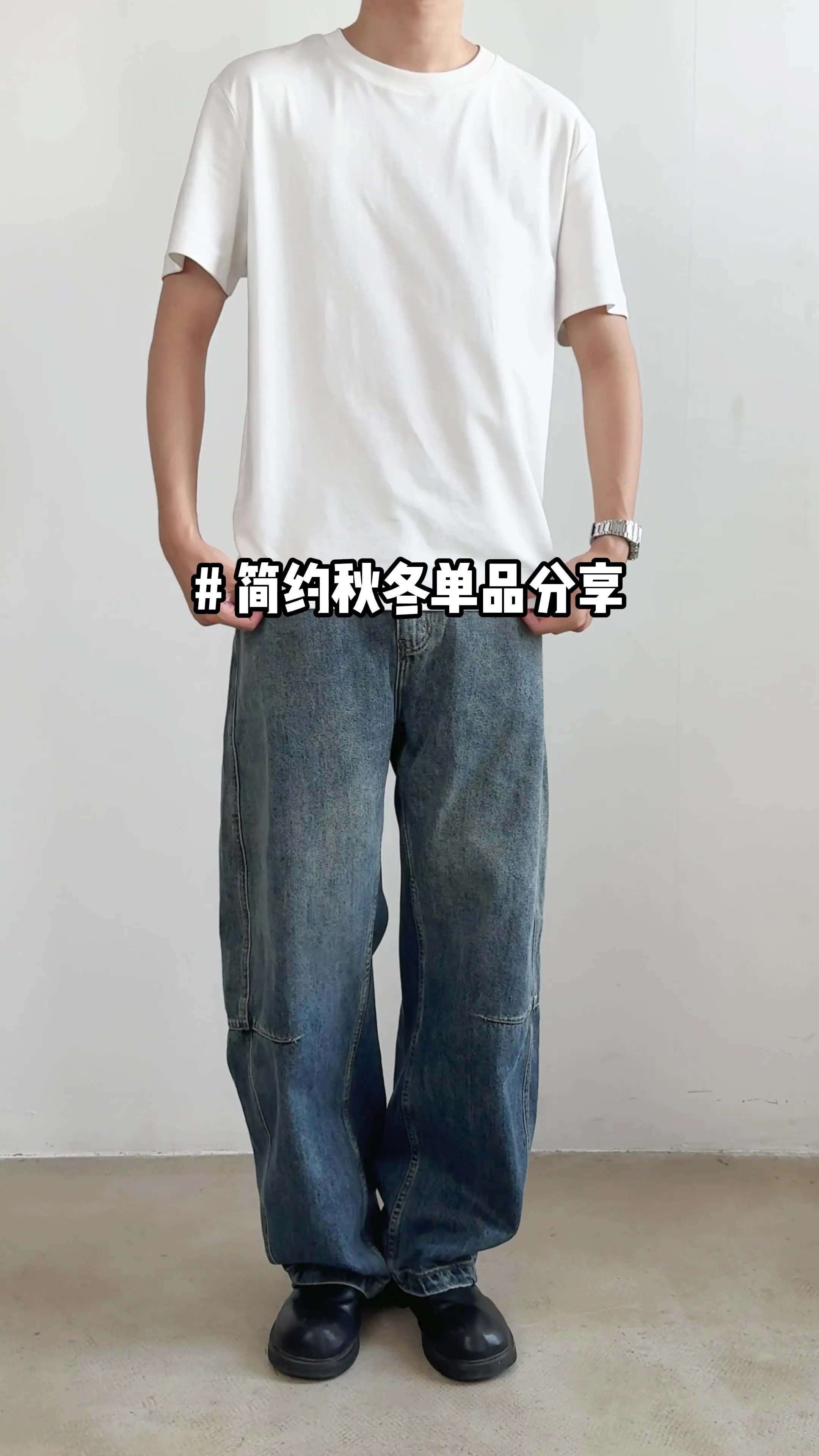 Celana Jeans Pria Yizhi Model Retro Amerika, Celana Daddy Draperi Musim Semi dan Gugur, Celana Ukuran Besar