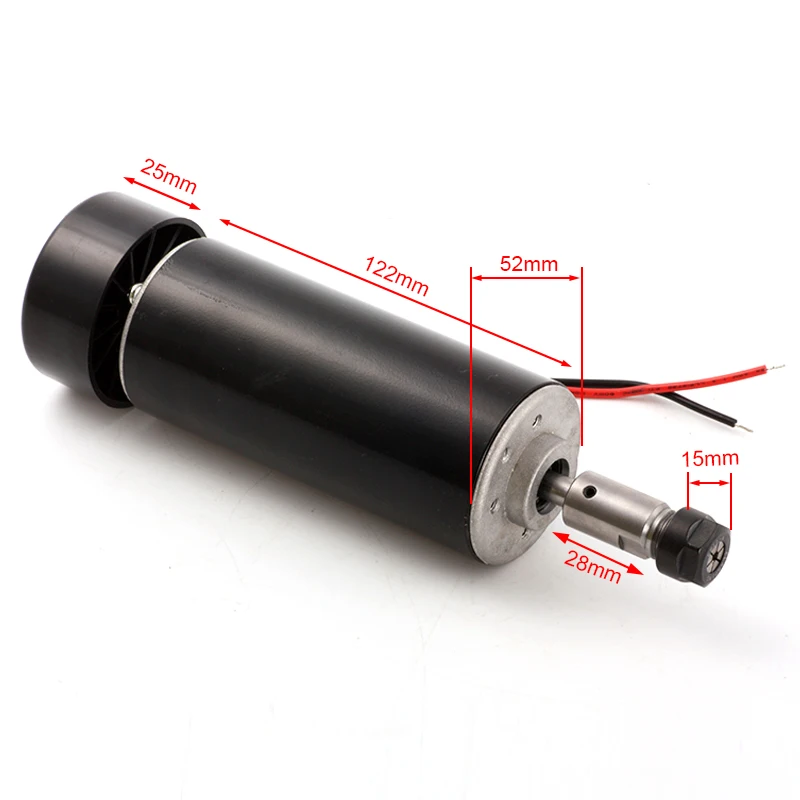 500W CNC Spindle Motor Air Cooling Spindle 300W 52MM DC12-48V Milling Motor For CNC Router Engraving Machine