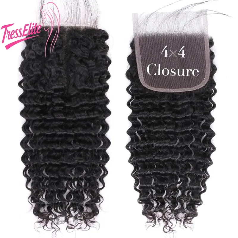 12A 4x4 Свободная часть кружева с глубокими волнами, человеческие волосы, 100% необработанные бразильские девственные швейцарские кружева, плотность 150%, натуральный цвет