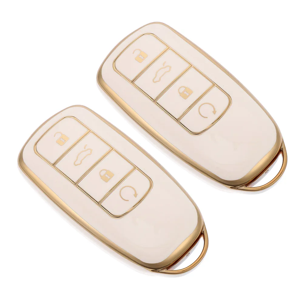2Pcs Car Key Fob Case Protector Soft Cover Compatible for Chery Little Ant Car Remote Key Shield Keys Holder Decorative