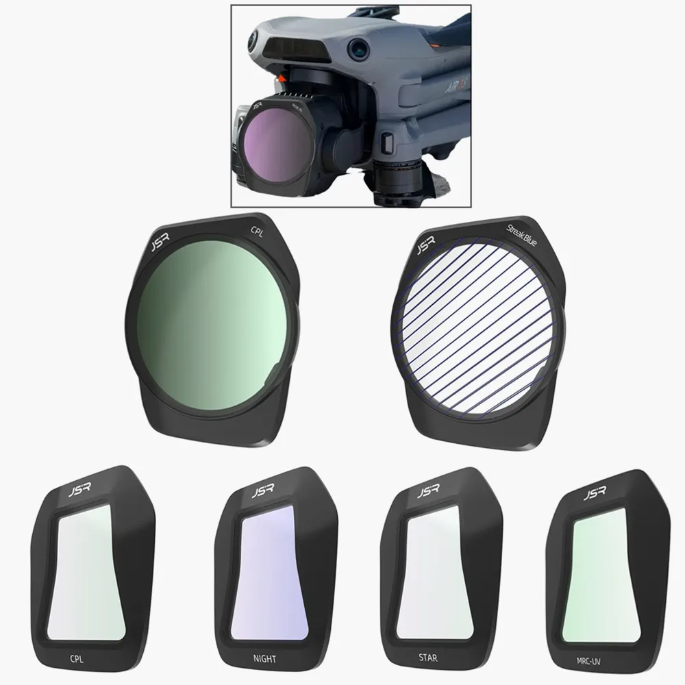 Glass UV CPL Star Blue Streak Night Lens Filter Cap Cover for DJI Air3S Air 3S AIR3S AIR 3S Drone