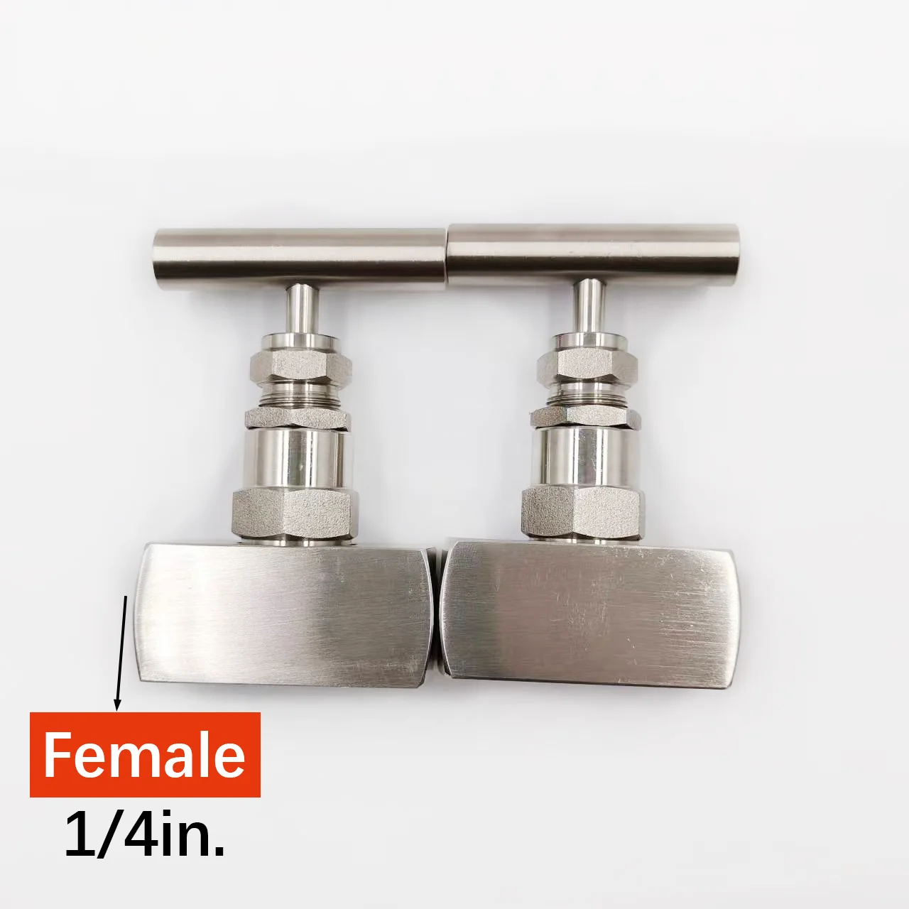 Interchangeable 316 Stainless Steel SS‑4GUF4 Manual‑Actuated Universal Double Female NPT Thread Water‑Gas Needle Valve