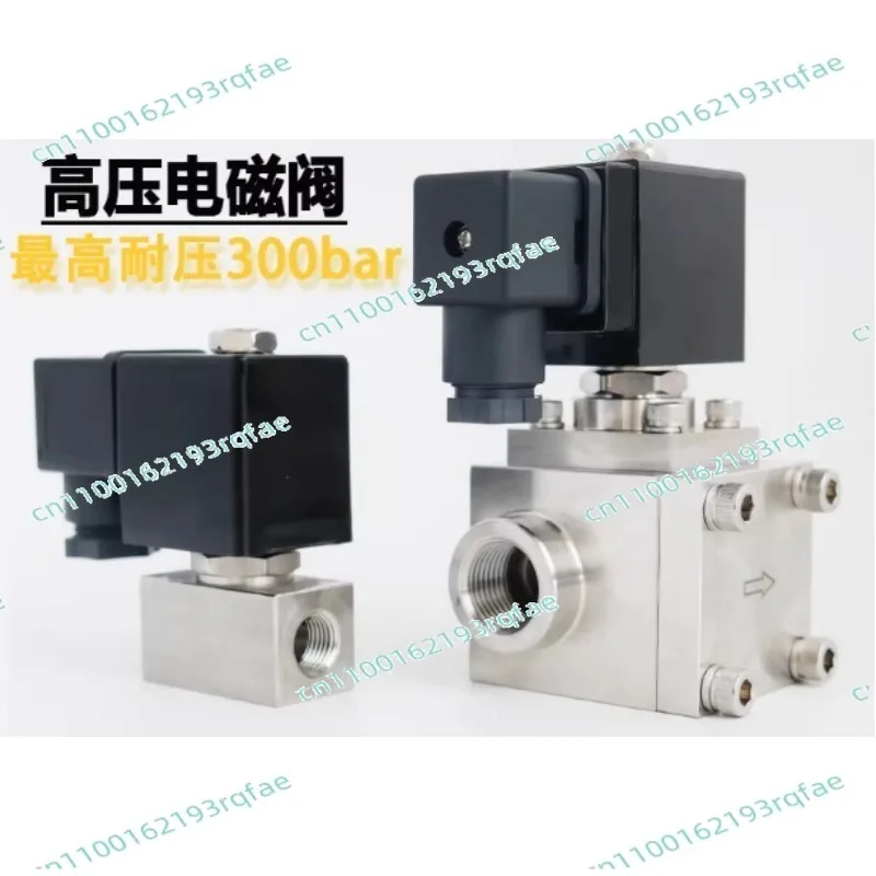Electromagnetic Valve 1/4 1/8  3/8   AC 220v 24v BSP/NPT Valvula  0~300 Bar  Stainless Steel High Pressure Solenoid Valve