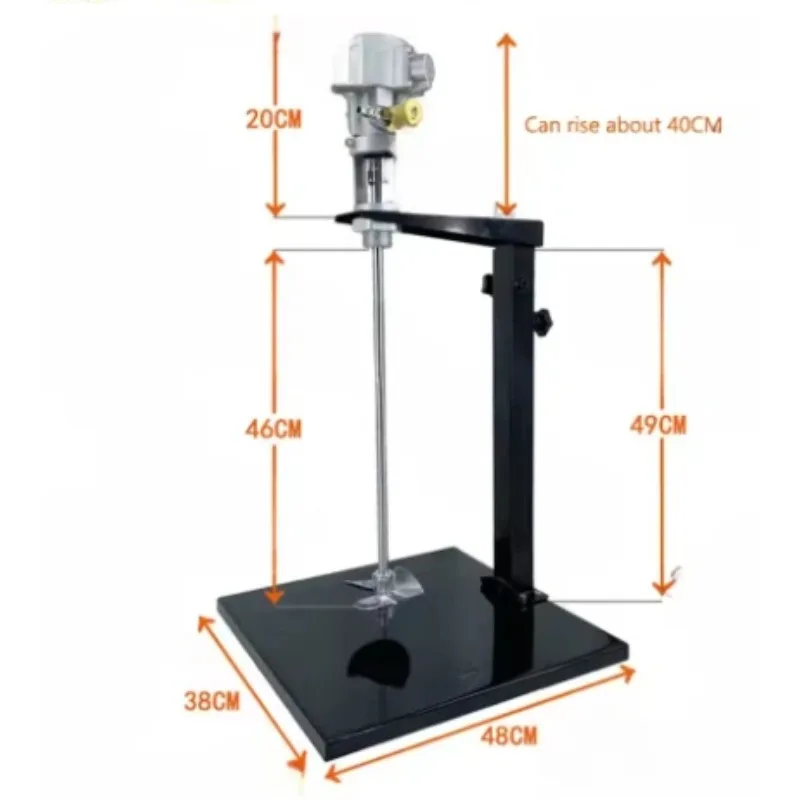 20L Pneumatic Paint Mixer Stirrer Air Mixer Ink Mixing Machine Stainless Steel Impeller Lifting Hand-Held Coating Mixing Machine
