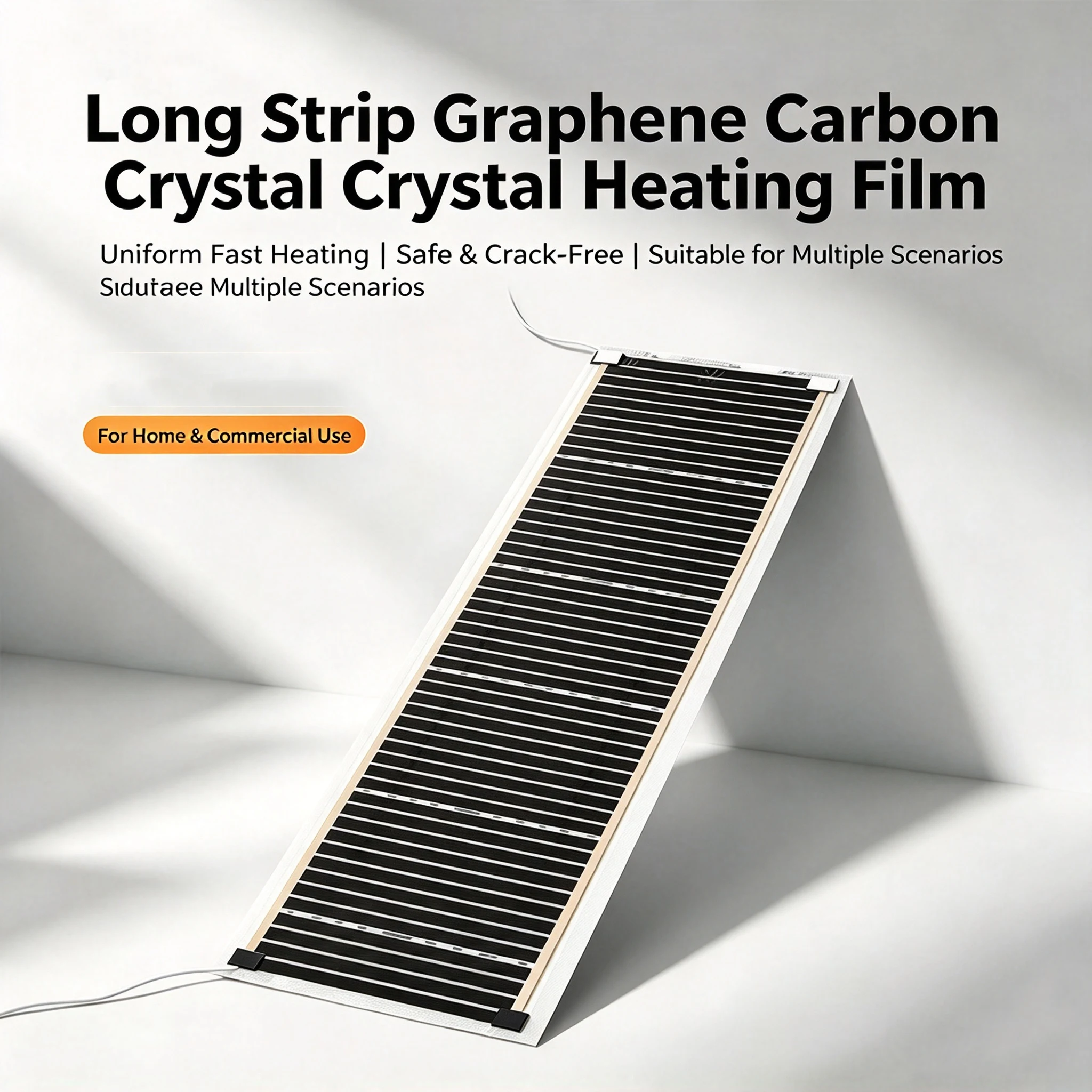 Graphene Carbon Crystal & Fiber Heating Film Flexible Wall-Mounted Silent for Home Winter Warm Greenhouse Breeding Heating