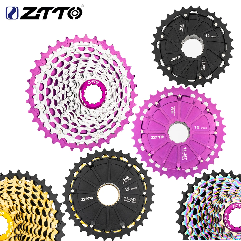 ZTTO New Upgraded Durable 12 Speed Cassette 12 V 11-30T 11-34T 11-36T Gravel Road Bike Flywheel K7 12s CNC Spokets HGR Fit R7170