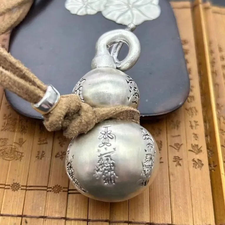 Trendy Hulu Gourd Pendant For Women Jewelry Retro Tai Chi Eight Diagrams Scripture Necklace Men Choker Accessories