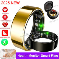 2025 Smart Ring with Charging Case, Blood Pressure Sleep, Health Manager, 5 ATM Waterproof, Multiple Sports Modes For Men Women