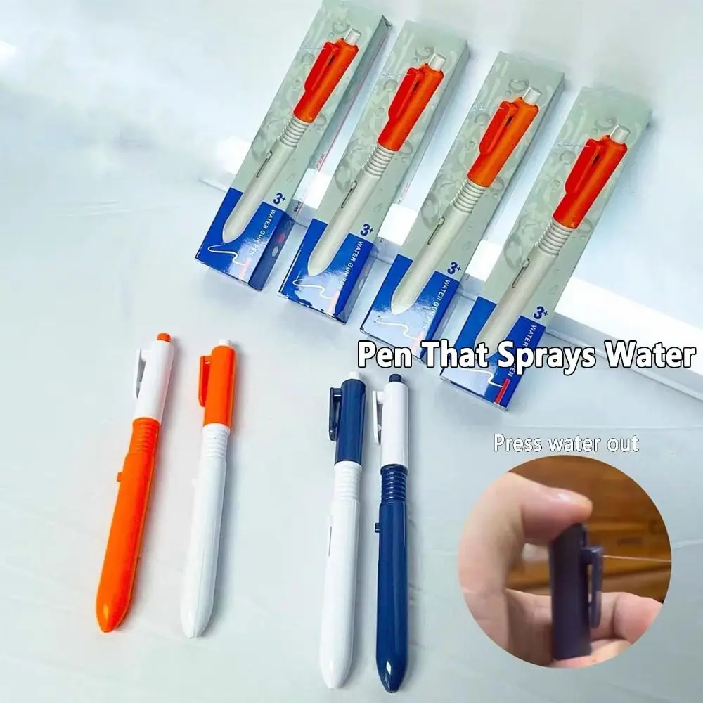 Nieuwe Cartoon Prank Squirt Pen Schoolbenodigdheden Gift Fun Water Pen Water Battle Props Perfect voor Rplaying Prank Intrekbare Pennen