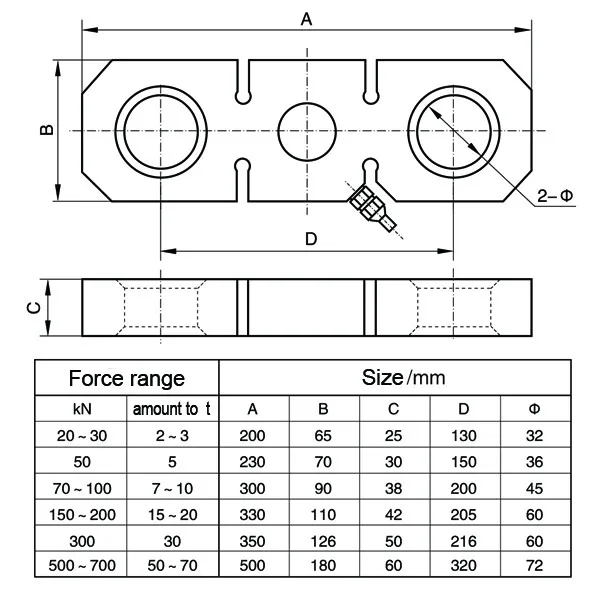 TJL-7 30 ton Tension Overhead Crane Scale load cell