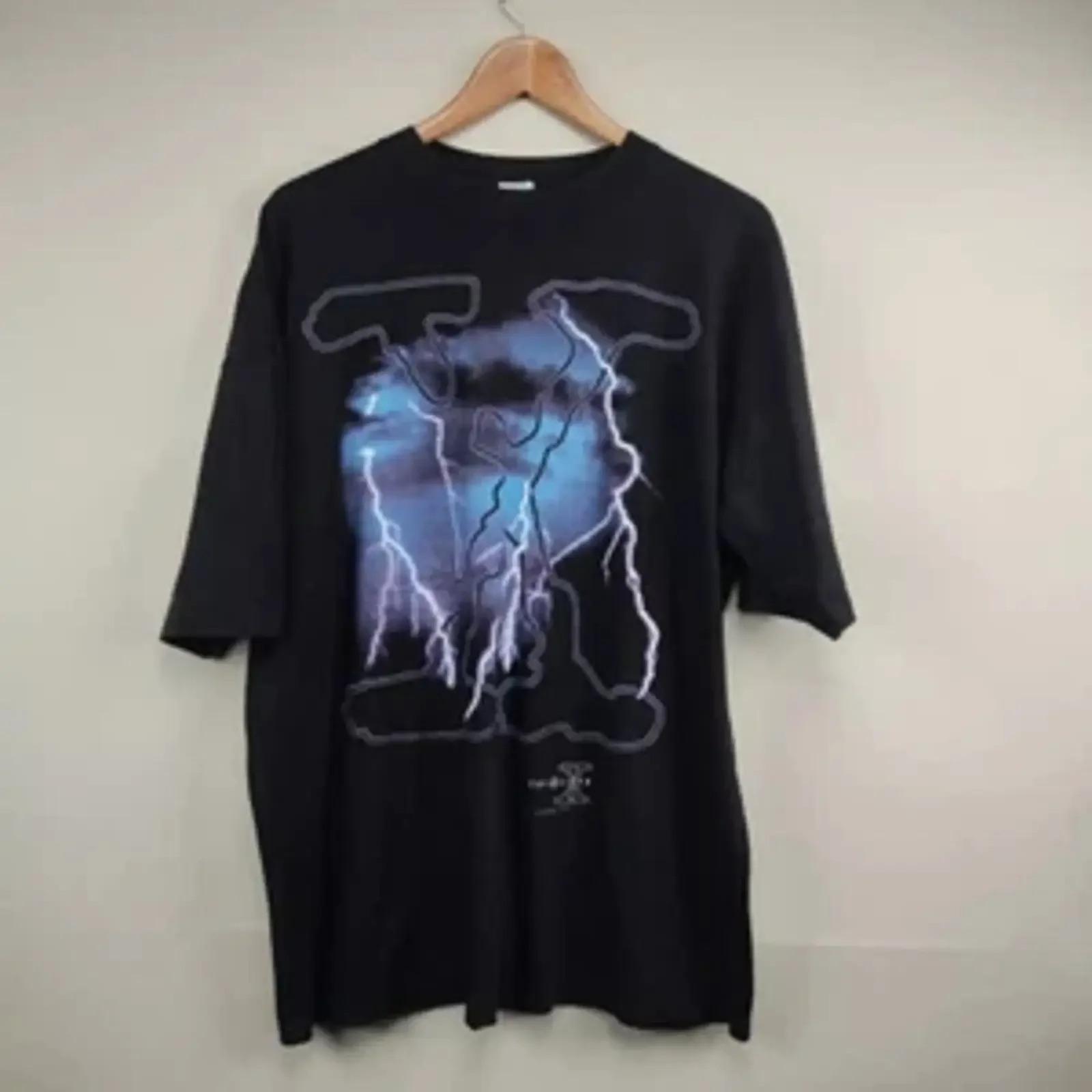 1994 The X Files Thunder Black Cotton T Shirt Full Size S 5XL vintage Washed Top For Everyday Wear Breathable Comfortable