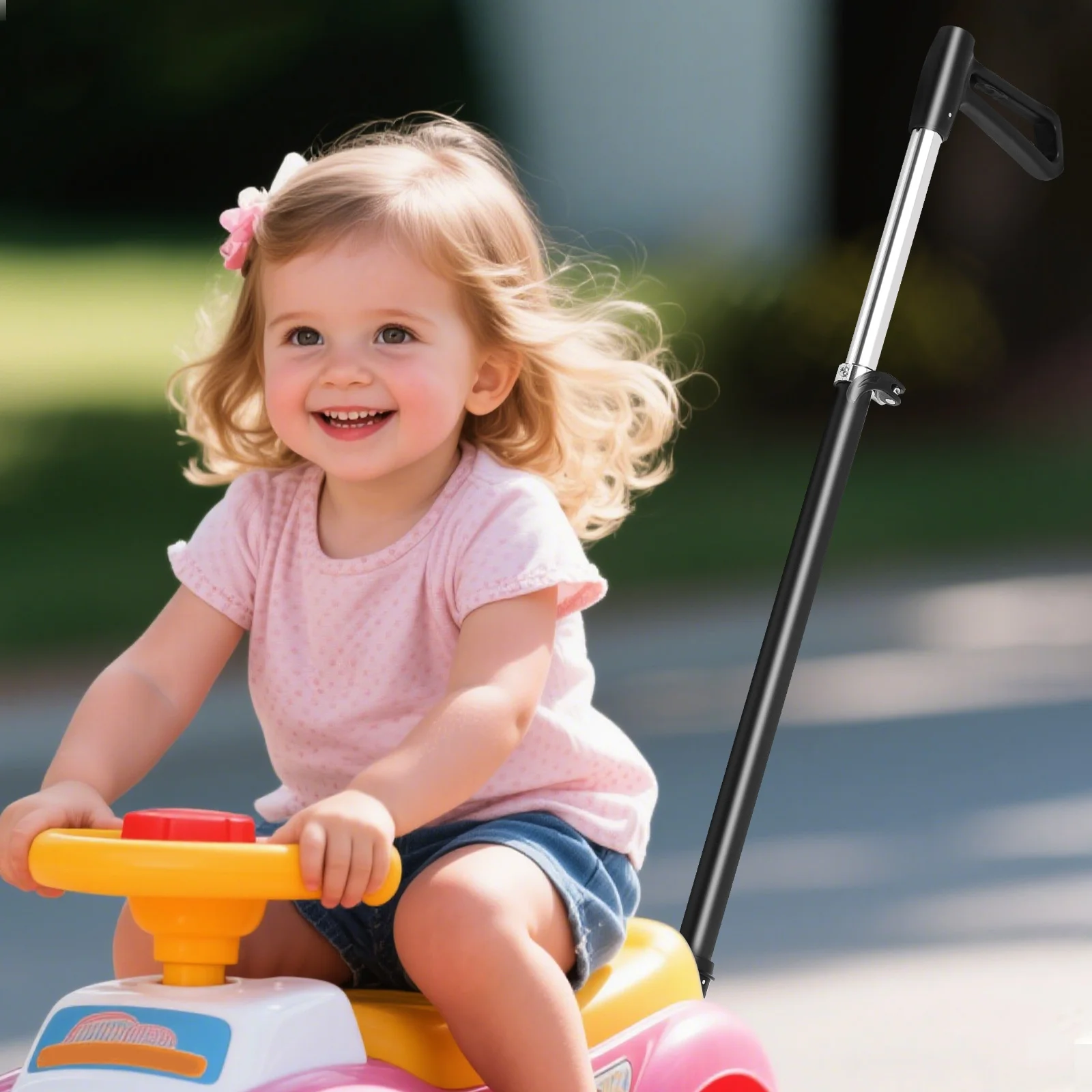 

Baby Stroller Push Handle Replacement Quick Release Design Stable Comfortable Handle for Toddler Stroller Push Car Accessory