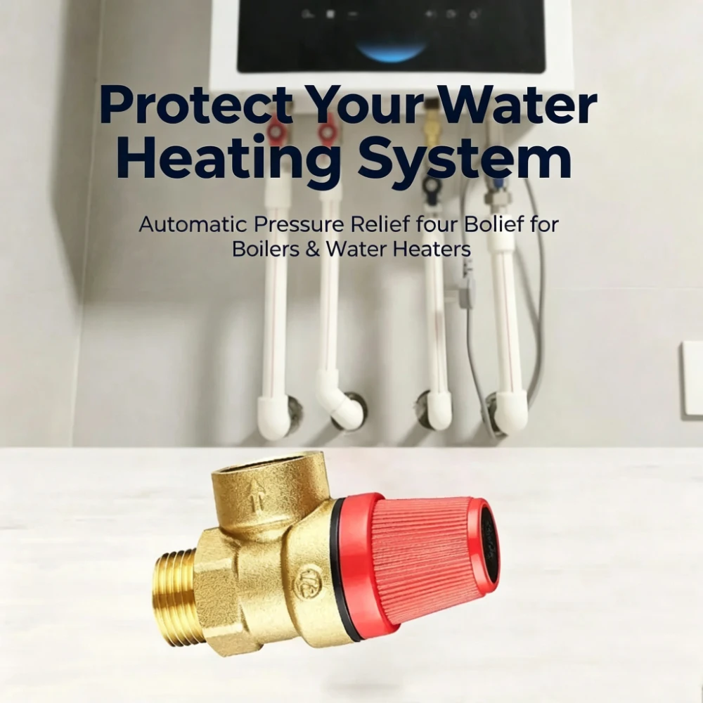 Brass Automatic Drain Valve Wall-mounted Boiler Water Heater Supporting Solar Safety Valve with Valve Meter Pressure