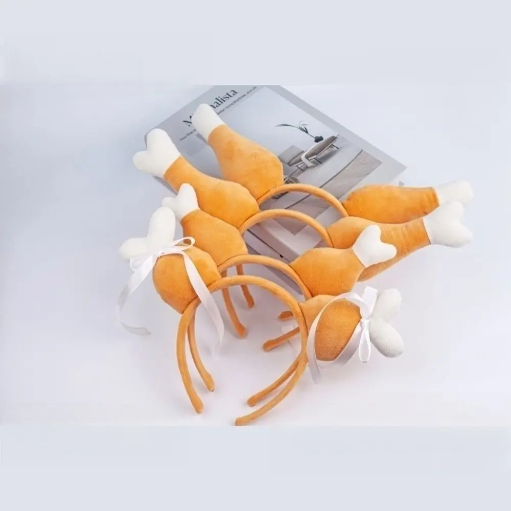 

Soft Cloth Thanksgiving Animal Headband Funny Party Headdress Turkey Drumstick Headband Hairhoop Cosplay Chicken Leg Hair Band