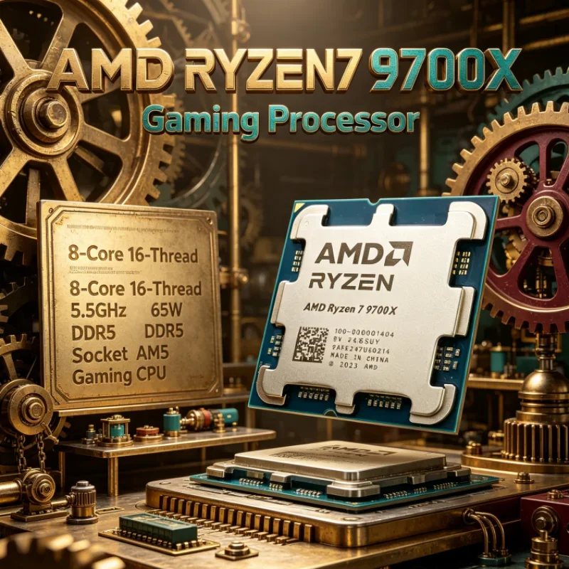 AMD Ryzen 7 9700X 8-Core 16-Thread 4NM L3=32M 3.8GHz Up to 5.5GHz 65W without fan DDR5 PCIe 5.0 Socket AM5 CPU for Desktop PC