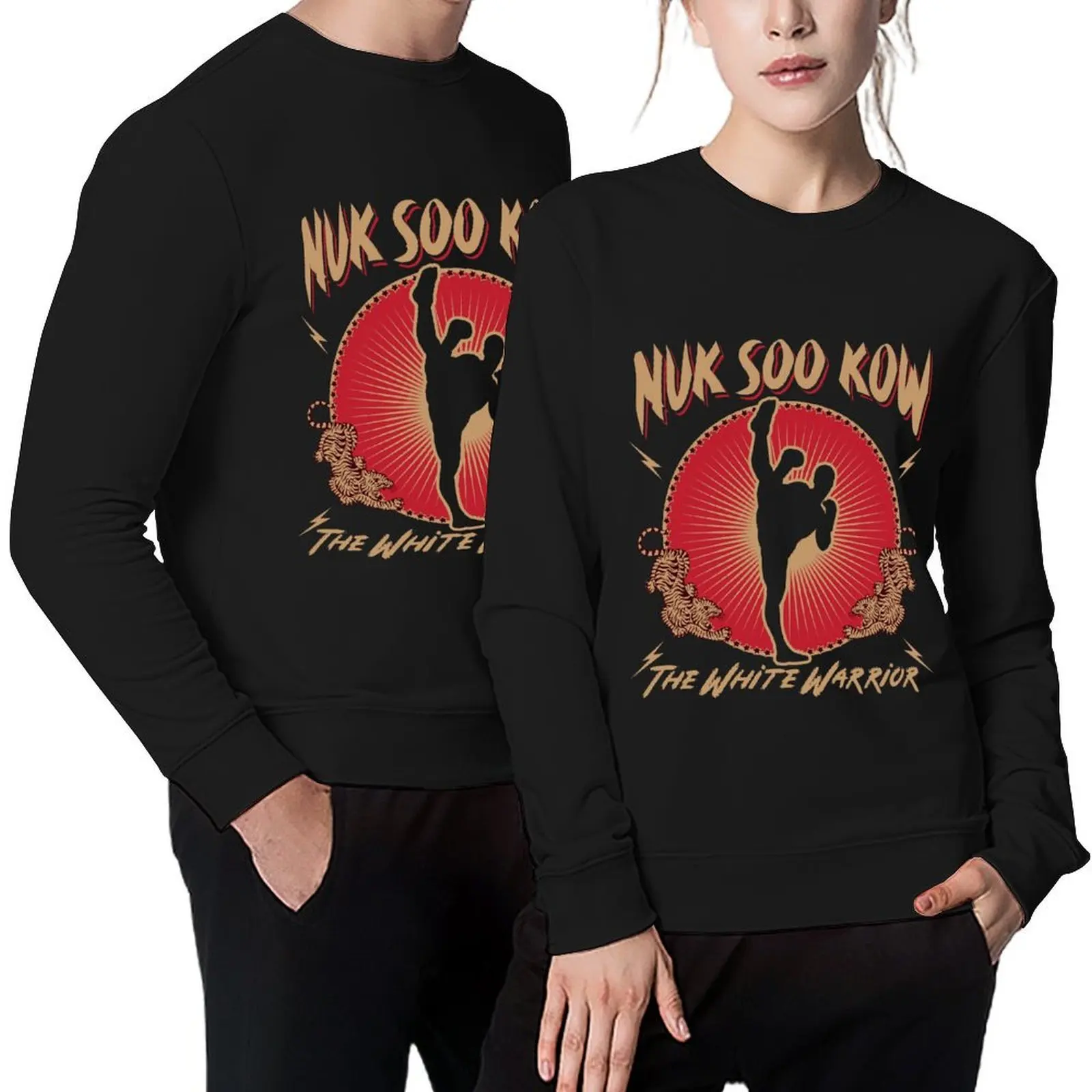 

Nuk Soo Kow - The White Warrior Pullover men's clothing korean style clothes aesthetic clothing aesthetic sweatshirts