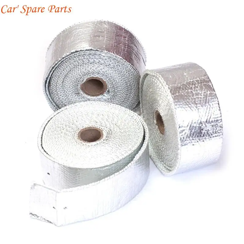 

Y4UA Fiberglass 5M Exhaust Heat Wrap Roll for Motorcycle Heat Tape Heat Wrap