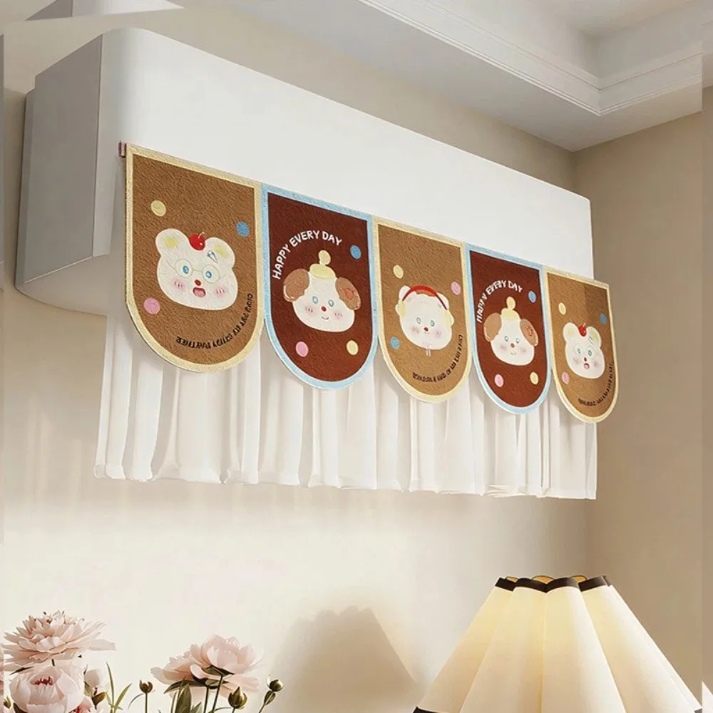 Self-Adhesive AC Wind Deflector Curtain Anti-Direct Blowing Universal Air Conditioner Wind Shield Cartoon Animal