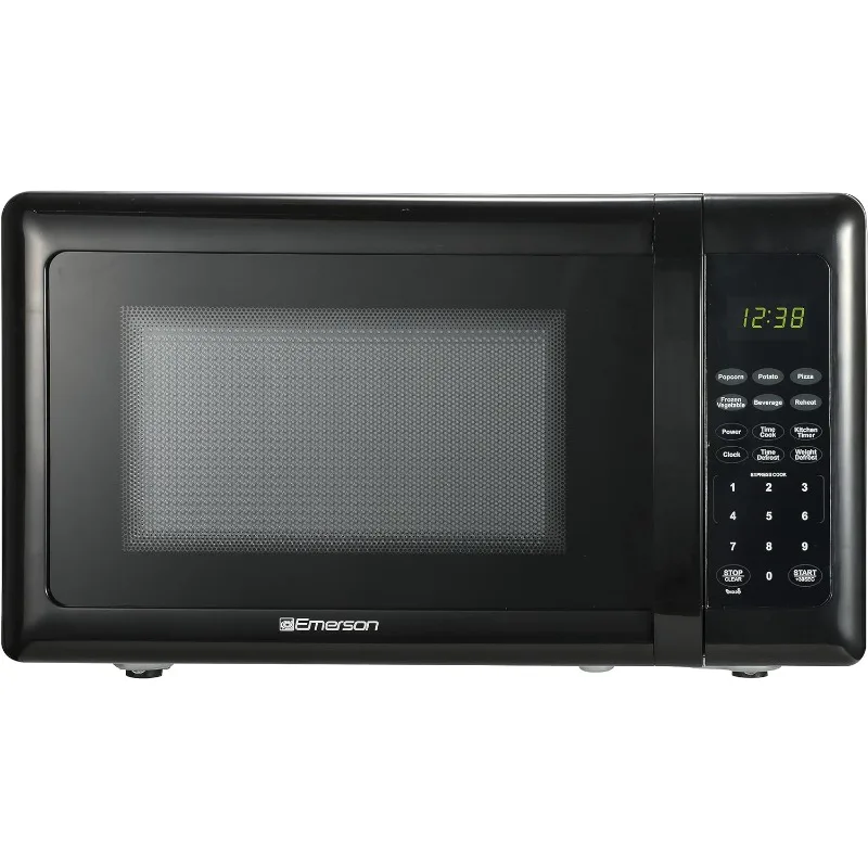 

Emerson MW7302B Compact Countertop Microwave Oven with Touch Control, LED Display, 700W, 10 Power Levels, 6 Auto Menus