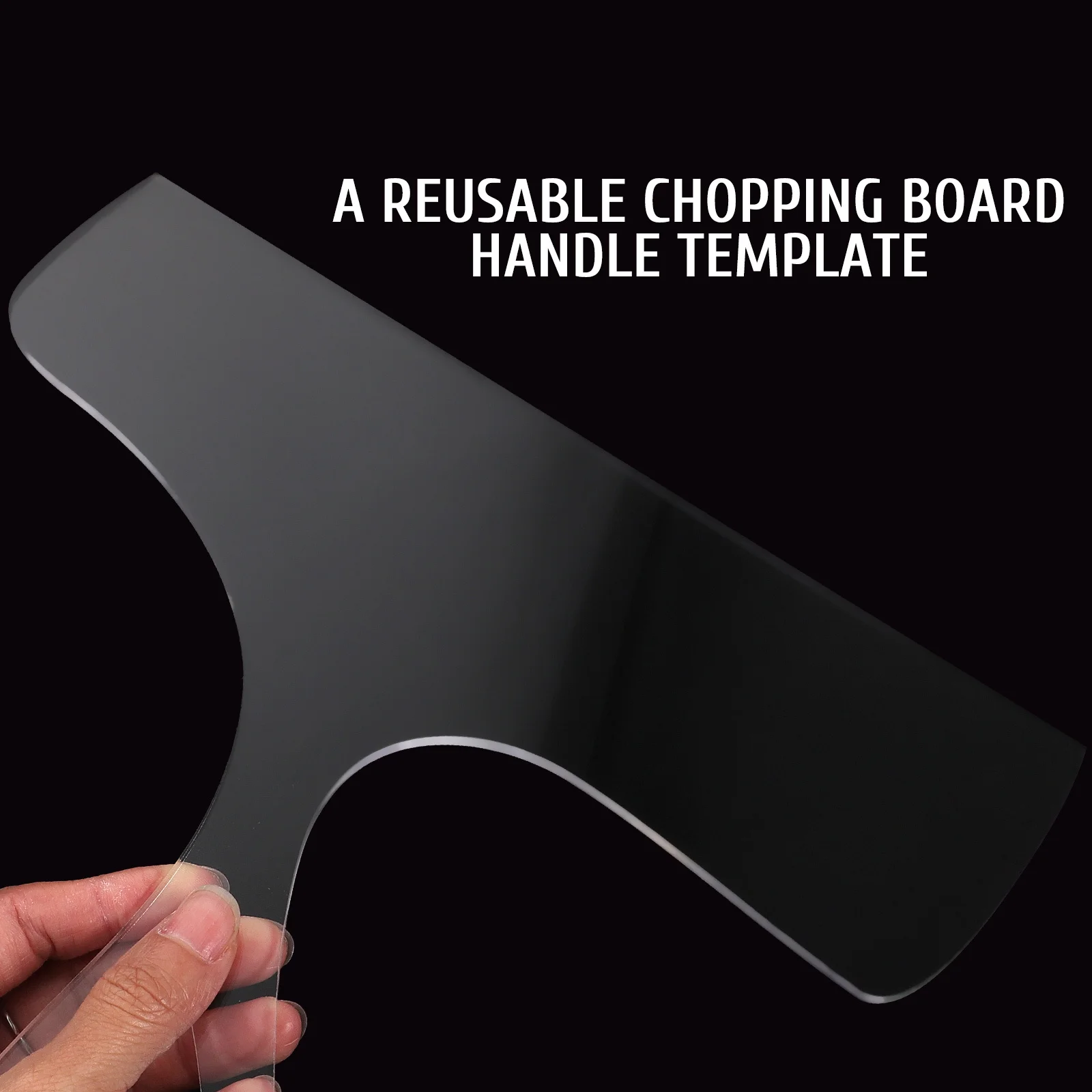 قالب مقبض لوح تقطيع أكريليك مقبض لوح فحم كبير استنسل أداة إمداد المطبخ النجارة القابلة لإعادة الاستخدام #4