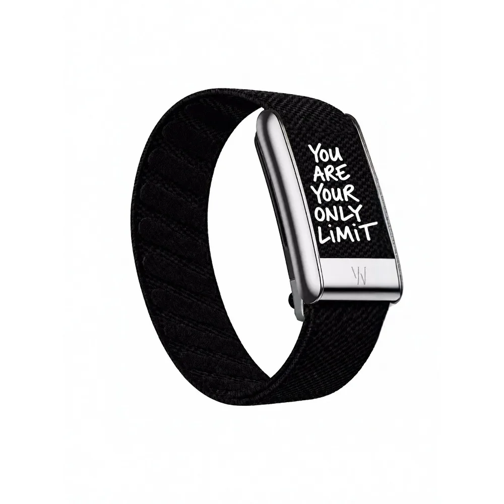 For WHOOP 5.0 MG Black Nylon Woven Inspirational Quote Strap Motivational Printed Sport Replacement Fitness Wristband