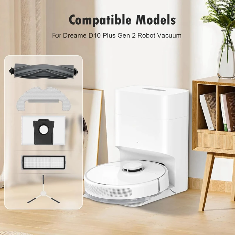 A26T-Сменные аксессуары для робота-пылесоса Dreame D10 Plus Gen 2, основная боковая щетка, фильтр Hepa, швабра, тканевый мешок для пыли