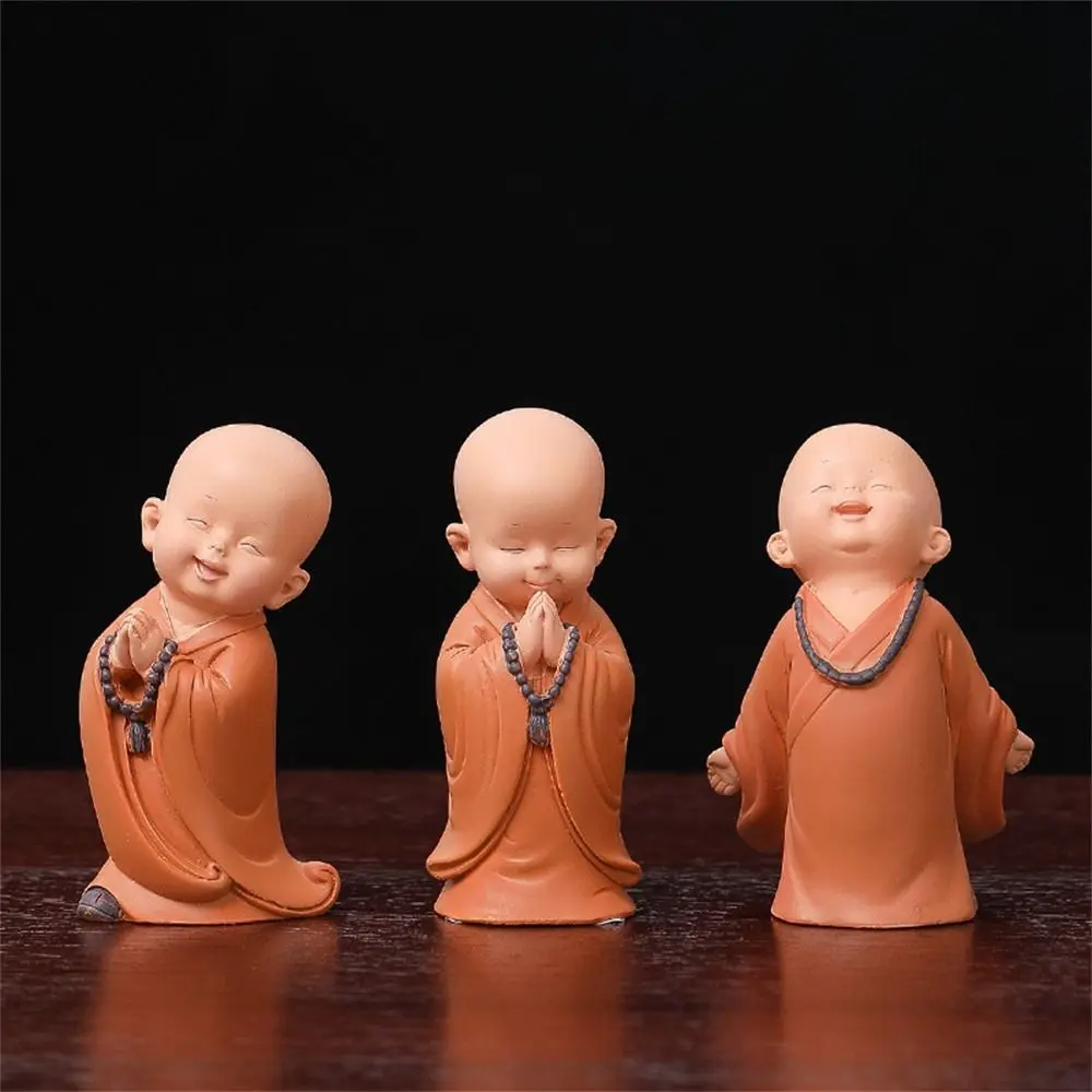 

Cute Religion Buddha Car Ornament Car Decoration Resin Monk Ornament Small Monk Status Buddha Monk Statue Little Monk Figurine