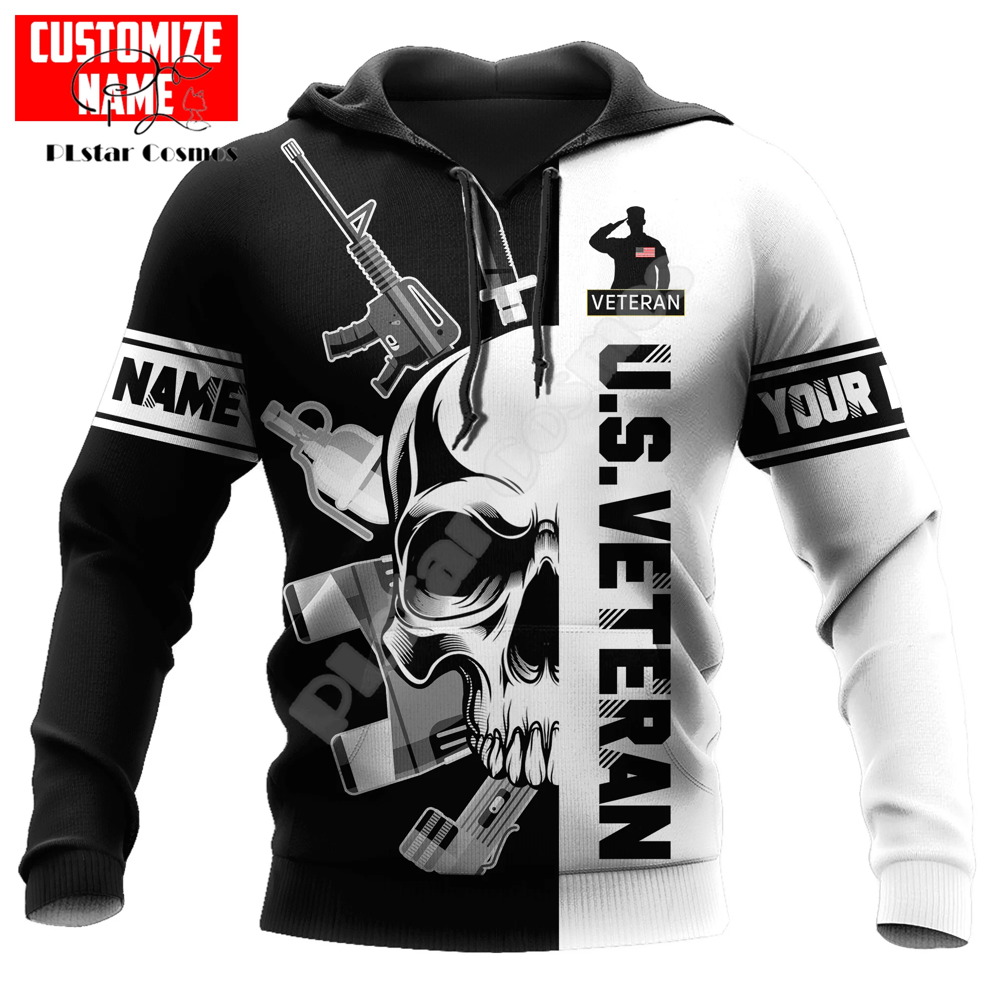 

Custom Name Army Military Veteran Soldier Camo Eagle Long Sleeves Tracksuit 3DPrint Pullover Streetwear Casual Jacket Hoodies 12