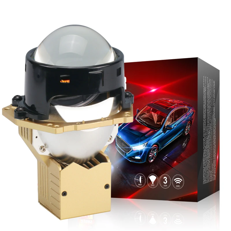 Fog Lamp Car LED DRL 3 inch Dual Projector bi led Fog Matrix Light Universal