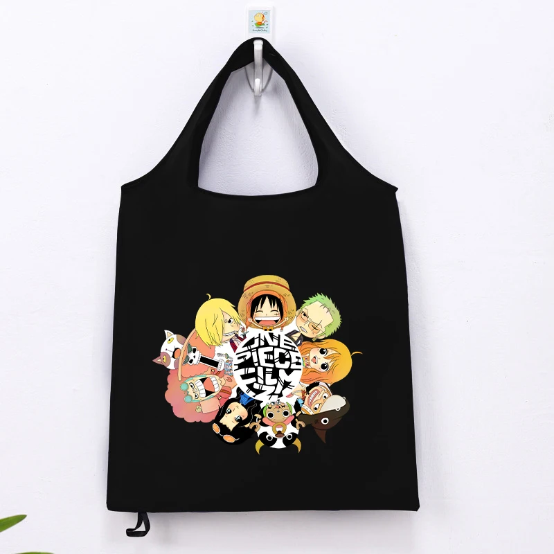 One Piece Luffys uomo donna borsa per la spesa pieghevole facile da trasportare custodia riutilizzabile di grande capacità custodia Anime Cute Kids