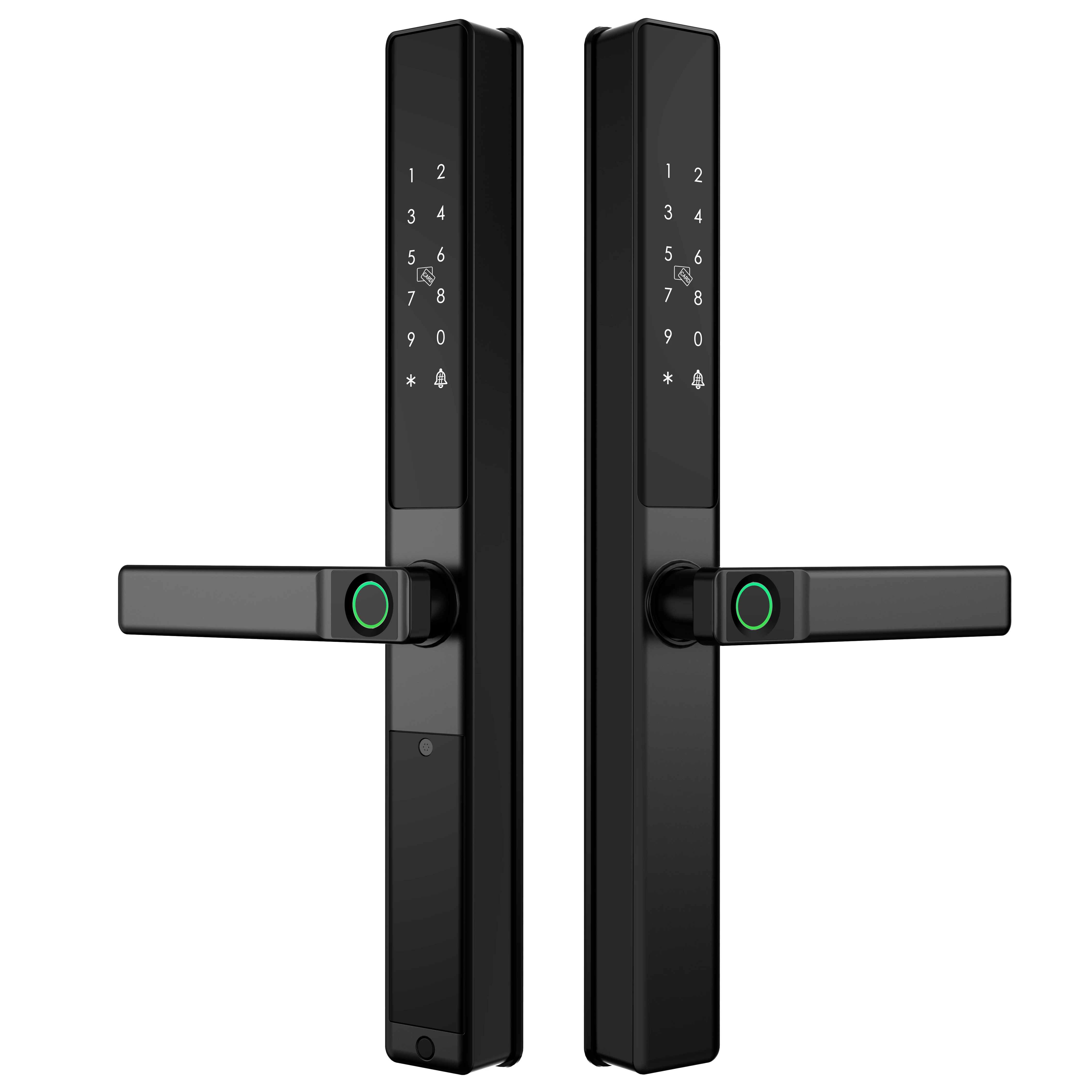 

Двусторонний умный дверной замок, водонепроницаемая карта с паролем по отпечатку пальца, приложение Tuya Bridge-Cut для наружного движения, раздвижная решетка, дверная решетка