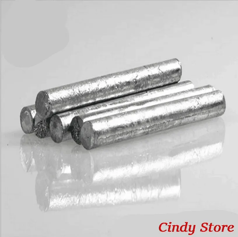 1PCS Zinc Rod High Purity Zn 99.99% Ingot Round Bar Anode Electroplating Diameter 2mm to 25mm Length 100mm