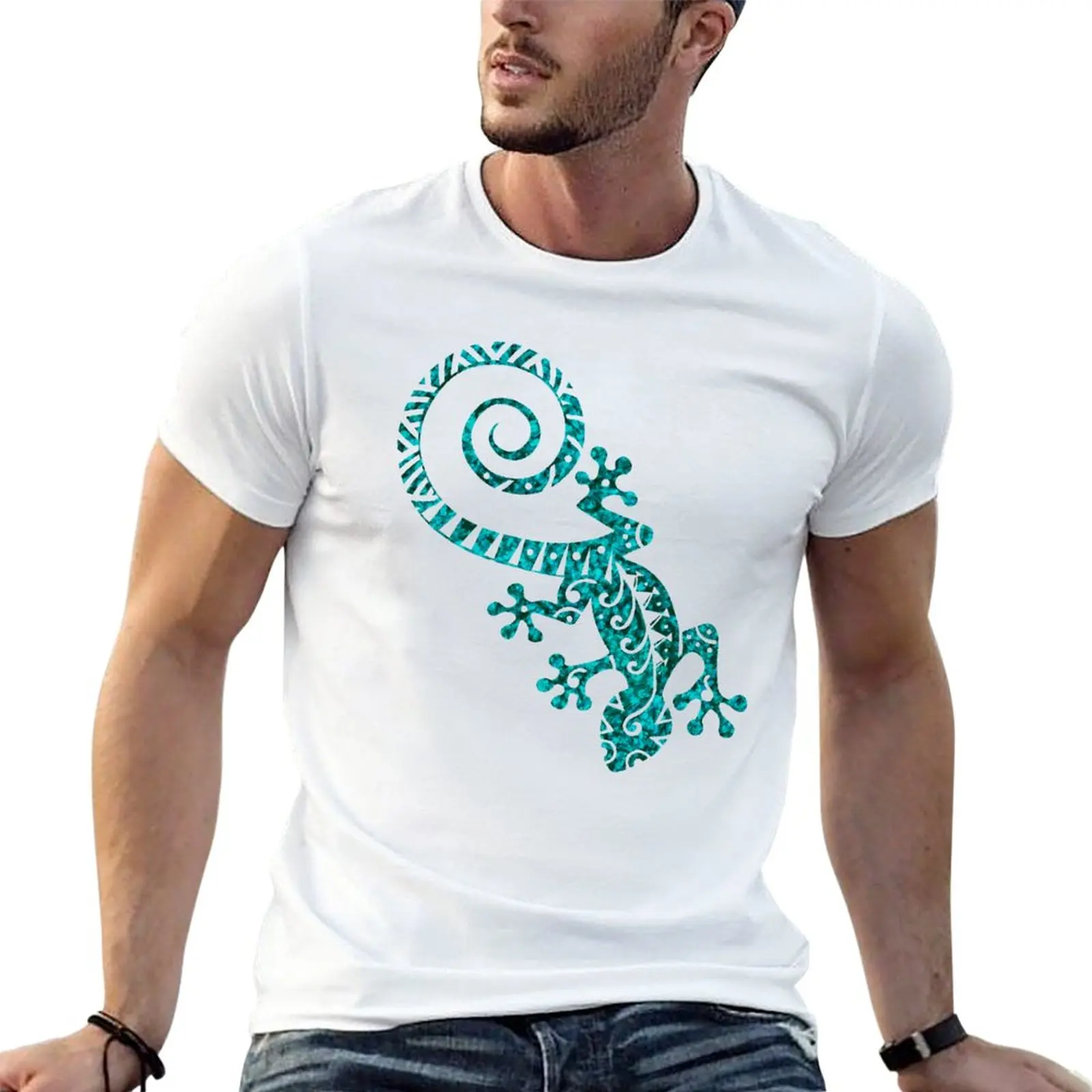 

Hawaiian - Samoan - Polynesian Tribal Gecko T-Shirt funny t shirts summer clothes Men's t-shirts