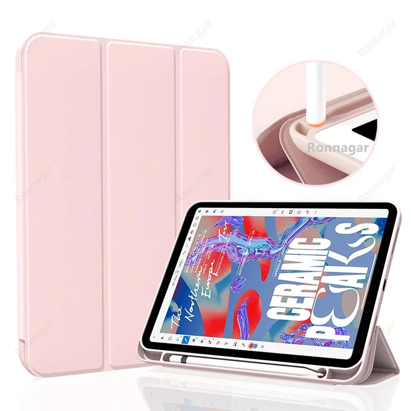 Etui z przegródką na rysik do iPada A19 12. generacji 2026, A16 11. generacji, 10. generacji, Air11 2025 2024, M3, M2, Pro11, M4, iPad Air4, 5, 10.9, 8, 9. generacji, 10.2, 10.5, 9.7