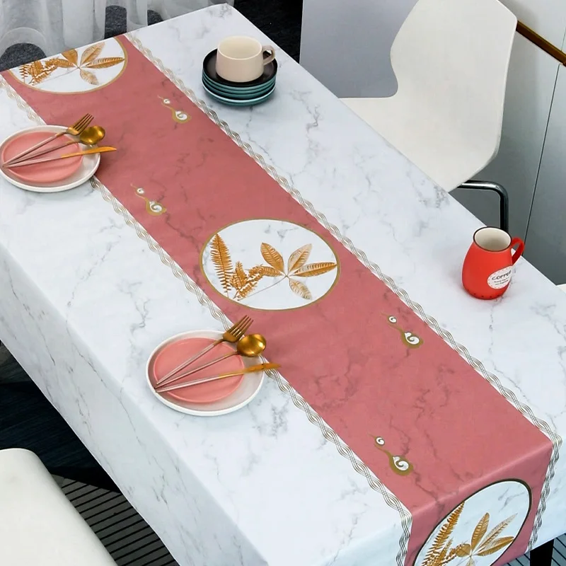 

Modern Marble Printing Rectangular Tablecloth Wedding Decoration Waterproof Dining Table Cover Party Decoration Manteles