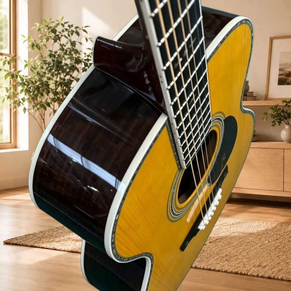 New and Hot Selling 41 Inch OM Series Acoustic Guitar Spruce Top 6 Strings Professional Performance Perfect Gift