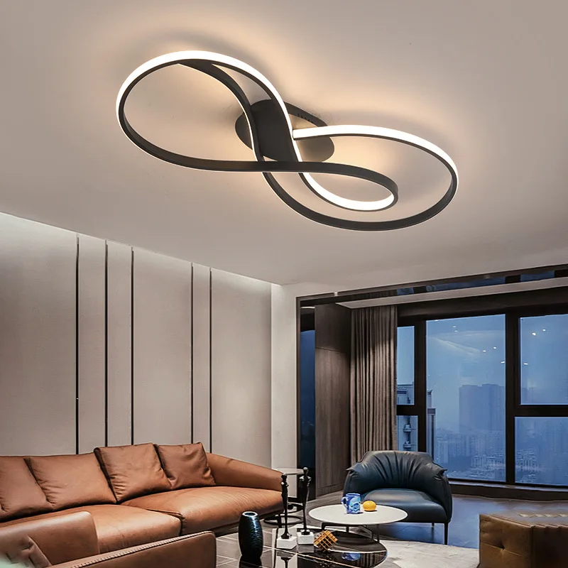 Nordic Metal Ring Ceiling Lights Simple Illumination Fixtures Living Room Bedroom Ceiling Lamps Restaurants Hotel Clothing Store