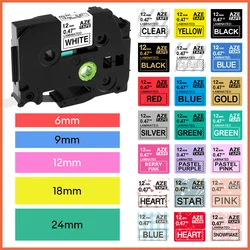 6/9/12mm Compatible Brother P touch Label Tape 12mm tze-231 tze tape Works in Brother Label Printer PTH110 PTD600 P710BT PTD200