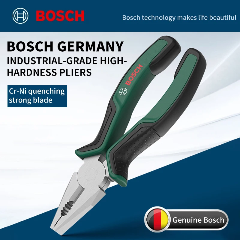 

BOSCH 6/7-Inch Three Piece Pliers Set,High Carbon Steel,TPR Anti Slip Grip,Industrial Grade Manual Tool,for Daily Trimming